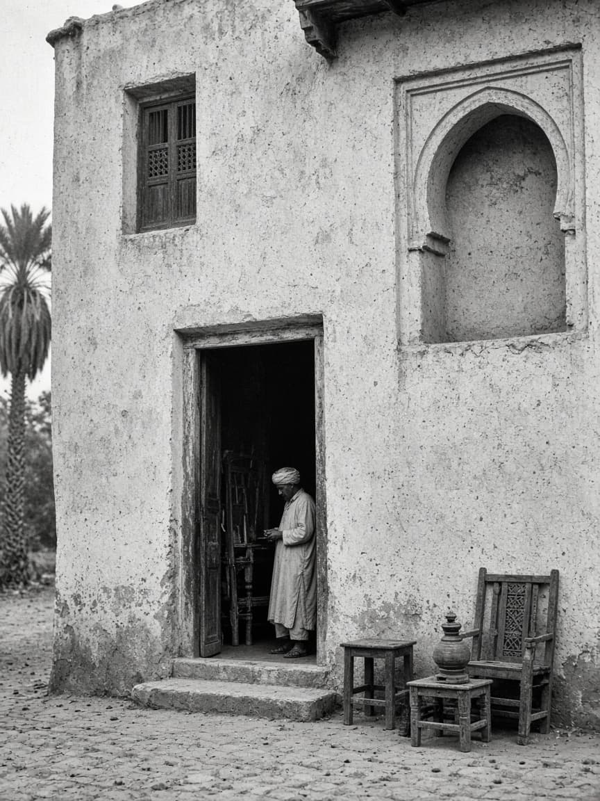 Historic workshop exterior, 1928